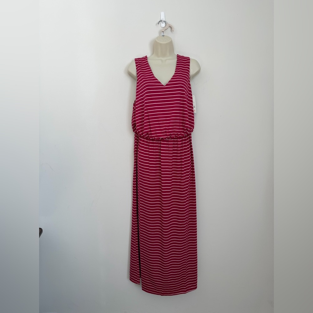 Faded Glory Red and White Striped Top